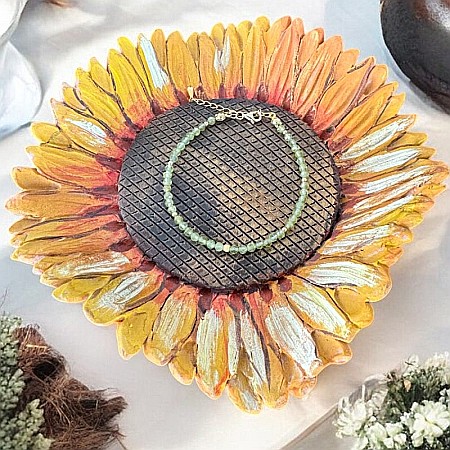 Bratara femei Coronis din cristale de Peridot si argint placat cu aur [1]