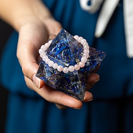 Roz - Bratara femei din pietre semipretioase de Jad Roz, Shannon, sfere de 6mm