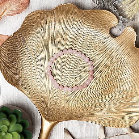 Bratara femei din pietre semipretioase de Jad Roz, Shannon, sfere de 6mm [5]