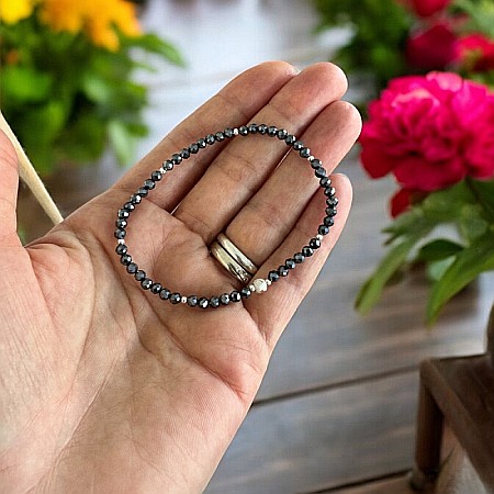 Bratara femei Elaine din Hematit cu Titan cu accesorii din Argint 925 [4]