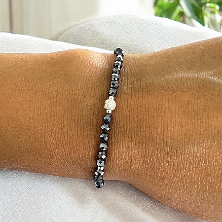 Bratara femei Elaine din Hematit cu Titan cu accesorii din Argint 925 [5]