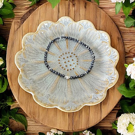 Bratara femei Elaine din Hematit cu Titan cu accesorii din Argint 925 [1]