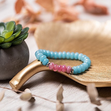 Bratara femei handmade din pietre semipretioase Angelite, Letitia