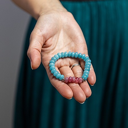 Bratara femei handmade din pietre semipretioase Angelite, Letitia [1]