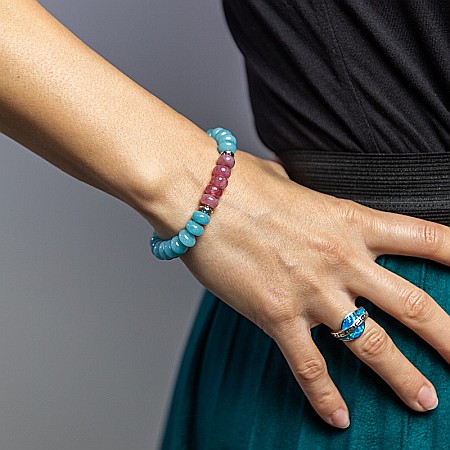 Bratara femei handmade din pietre semipretioase Angelite, Letitia [3]