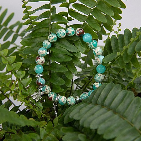 Bratara “FEROZA” din Piatra Jasp cu Accesoriu Copacul Vietii [5]