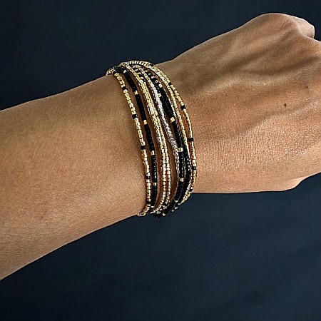 Bratara handmade margele Miyuki pentru femei cu mai multe straturi, pe snur [1]