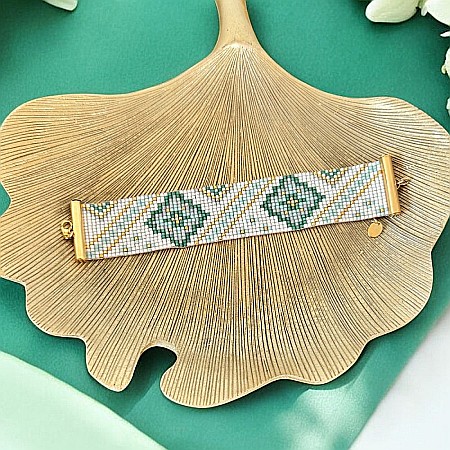 Bratara handmade lata multistrat din margele Miyuki, impletita manual, Amaris [7]