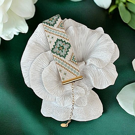 Bratara handmade lata multistrat din margele Miyuki, impletita manual, Amaris [6]