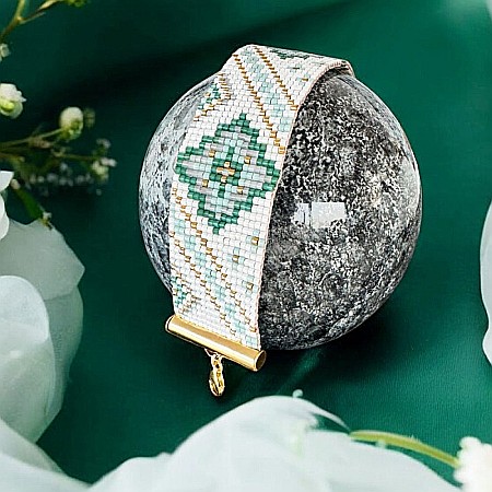 Bratara handmade lata multistrat din margele Miyuki, impletita manual, Amaris [8]