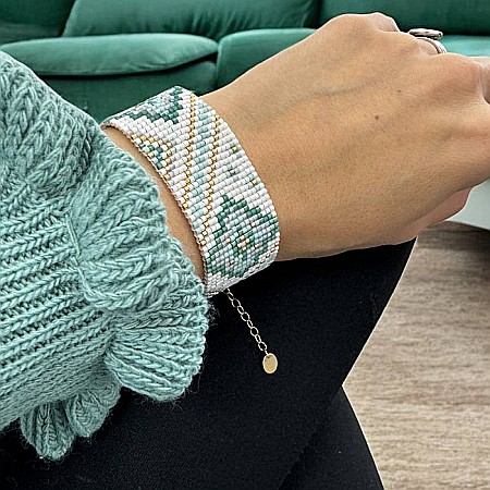 Bratara handmade lata multistrat din margele Miyuki, impletita manual, Amaris [2]