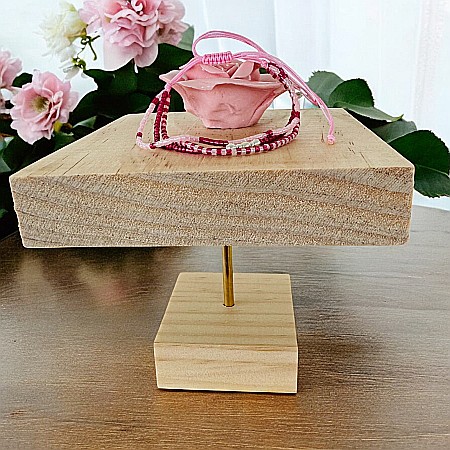 Bratara handmade roz Solene cu snur 3 straturi Miyuki si argint 925 [4]