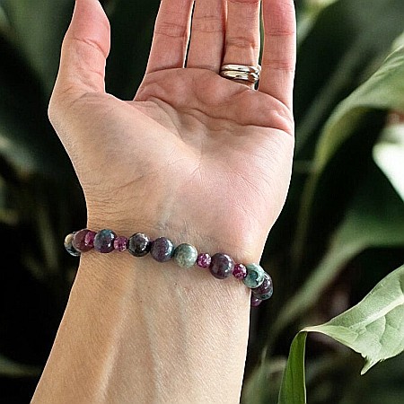 Bratara handmade rubin natural Roana, margele de 6mm si 4mm [1]