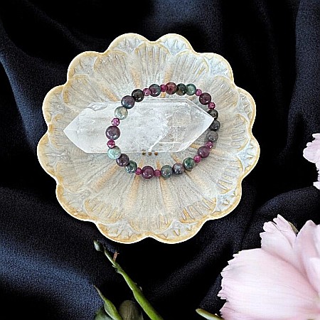 Bratara handmade rubin natural Roana, margele de 6mm si 4mm [5]