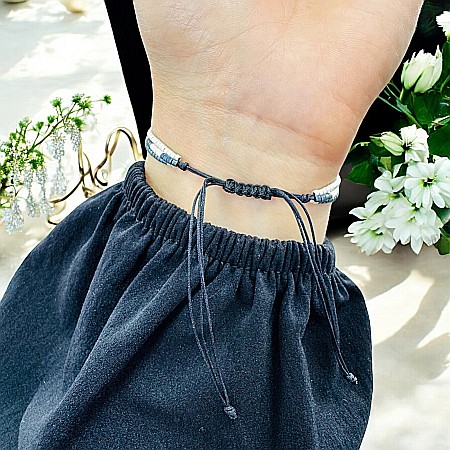 Bratara handmade snur, 3 straturi din Miyuki, Iolit si Hematit [2]