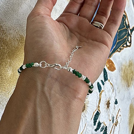 Bratara Jad Verde si Perle Naturale Mavis, cu argint 925 [1]