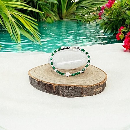 Bratara Jad Verde si Perle Naturale Mavis, cu argint 925 [3]