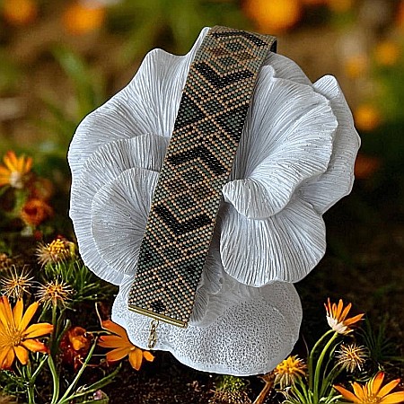 Bratara lata Miyuki cusuta manual stil boho, inspirata de natura si tonurile pamantului [3]