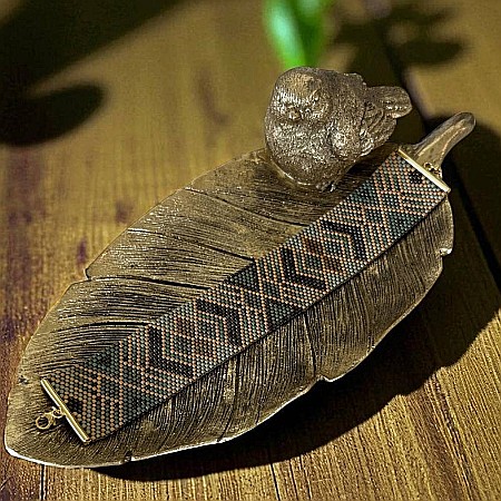 Bratara lata Miyuki cusuta manual stil boho, inspirata de natura si tonurile pamantului [4]