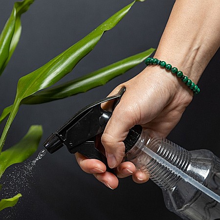 Bratara Malachit pentru femei, realizata manual, Nayan, sfere de 6mm