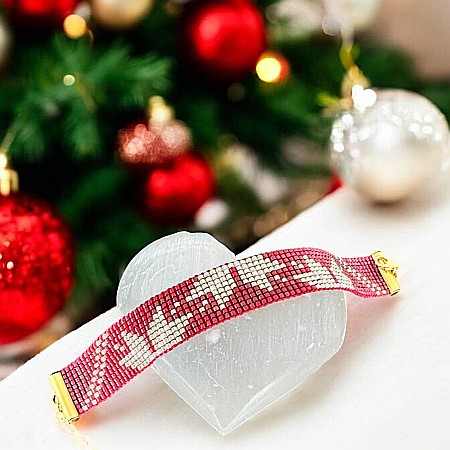 Bratara miyuki rosu-argintiu lata, eleganta pentru femei, Samira [7]