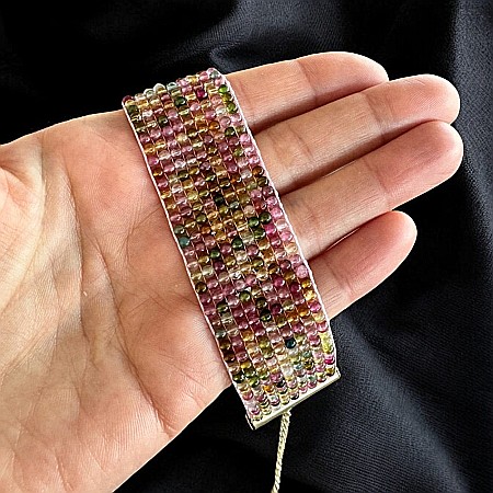 Bratara multistrat Neena din cristale de turmalina Candy naturala multicolora [1]