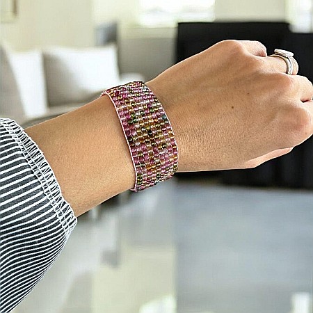 Bijuterii Turmalina - Bratara multistrat Neena din cristale de turmalina Candy naturala multicolora