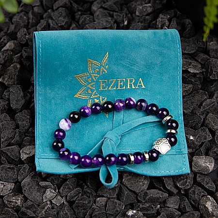 Bratara “PAW” din Pietre Naturale de Agata si Accesoriu Labuta de Catel [5]