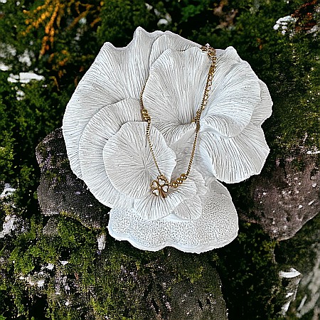 Bratara picior trifoi cu 4 foi din inox placat cu aur 14K [1]