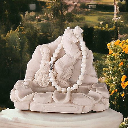 Bratara pietre naturale albe de Coral cu accesorii din Argint 925, Cindy [7]