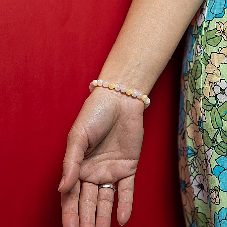 Bratara pietre semipretioase Adana, realizata manual din cristale de Piatra Lunii si Jad, sfere de 6mm [3]