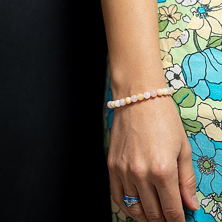 Bratara pietre semipretioase Adana, realizata manual din cristale de Piatra Lunii si Jad, sfere de 6mm [4]