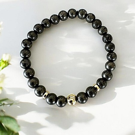 Atrage abundenta-Bratara pirita Devi, pentru femei, cu accesorii din argint placate cu aur [4]