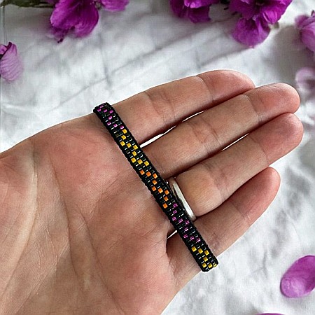 Bratara reglabila Miyuki Manna, margele colorate cu snur [3]