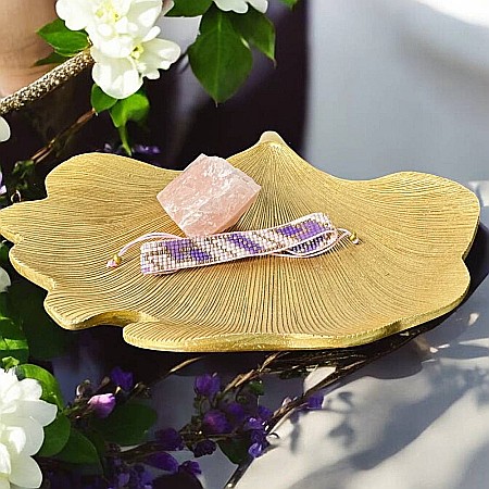 Bratara snur dama Nour din margele Miyuki mov impletita manual [1]