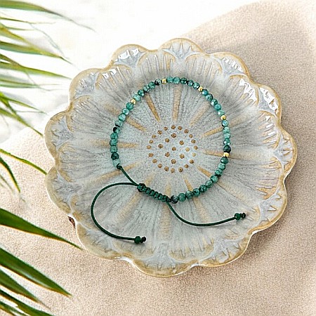 Bratari snur - Bratara snur femei Elvira din pietre naturale de Labradorit cu argint placat cu aur 925