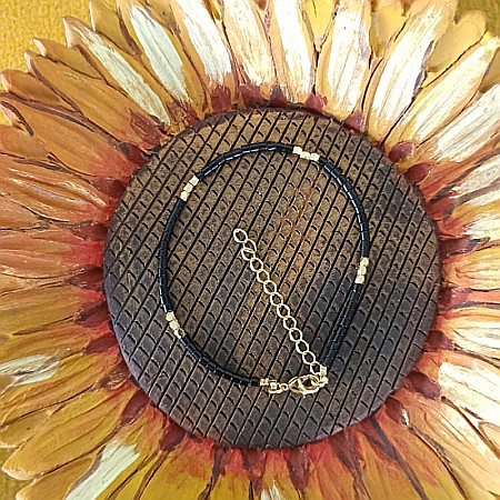 Bratara Tashi din cristale naturale de Agat Negru [2]