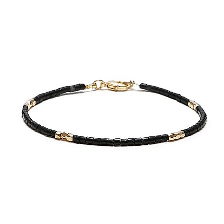 Bratara Tashi din cristale naturale de Agat Negru [7]