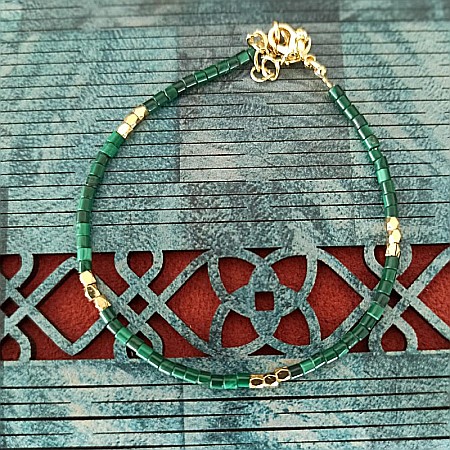 Bratara Tashi din cristale naturale de Malachit [3]