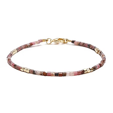 Bratara Tashi din cristale naturale de Strawberry quartz (cuart culoarea capsunii) [1]