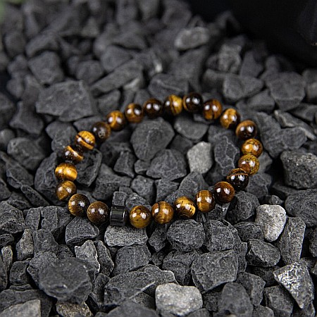 Bratara “TIGER” cu Pietre Naturale Ochi de Tigru de 8mm si Hematit Magnetic [1]