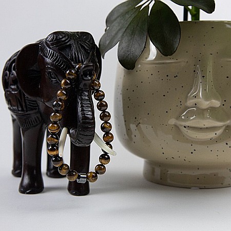 Bratara “TIGER” cu Pietre Naturale Ochi de Tigru de 8mm si Hematit Magnetic [3]