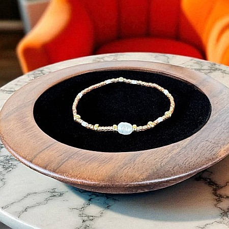 Bratari colorate Amaryllis din margelute miyuki cu accesorii din argint placat cu aur si Perla de cultura [3]