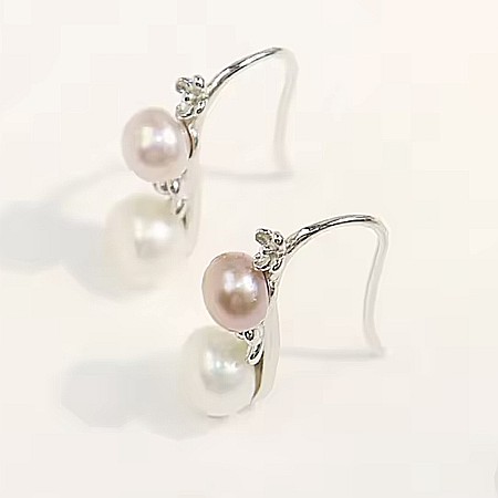 Cercei argint 925 platinum cu perle Greta [2]