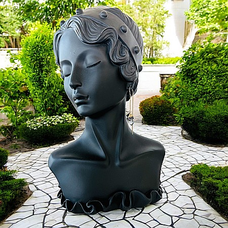 Cercei lungi drop cu cristal brut de Diamant Herkimer placati cu aur [1]