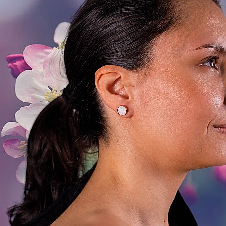 Cercei stud rose gold Hanita din cristale druzy ❤️ [7]