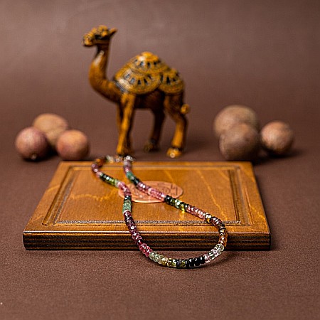 Choker Felicity din turmalina multicolora rondele A++, inchidere din Argint 925 [5]