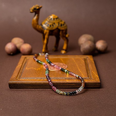 Choker Felicity din turmalina multicolora rondele A++, inchidere din Argint 925 [4]