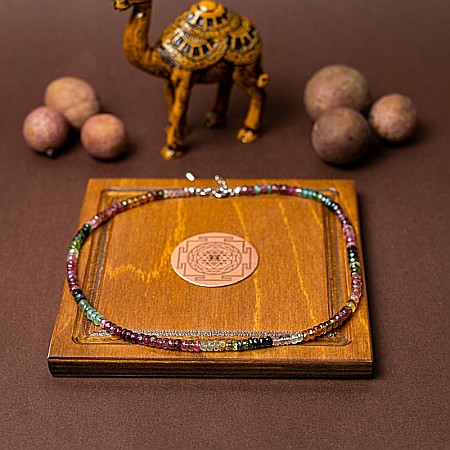 Choker Felicity din turmalina multicolora rondele A++, inchidere din Argint 925 [3]