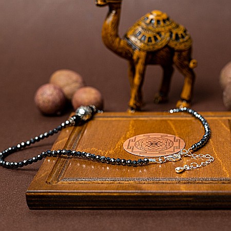 Colier Choker Asha din pietre naturale de Hematit Magnetic cu Titan, inchidere si accesorii din argint [4]